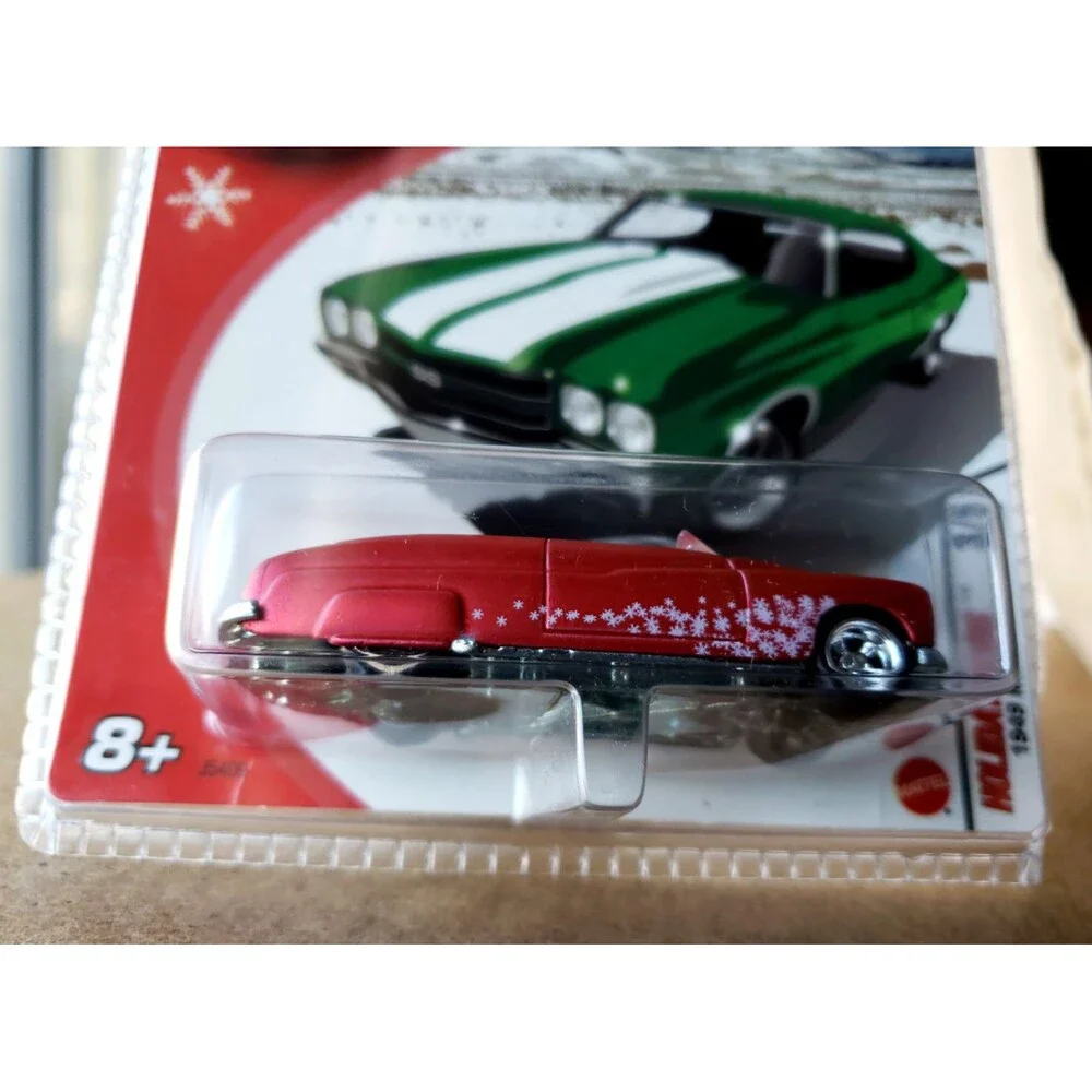 VTG 2005 Hot Wheels 1949 MERC CONVERTIBLE RED Holiday Rods 3/5 1:64 Chrome RRMAG
